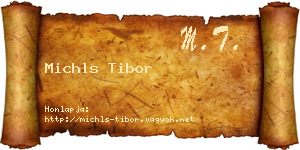 Michls Tibor névjegykártya